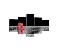 Impression sur Toile 125x70cm Tableaux Image Téléphone londres lune astronaute
