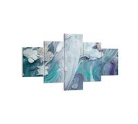 Impression sur Toile 125x70cm Tableaux L'Abstraction En Trois Dimensions Bleu