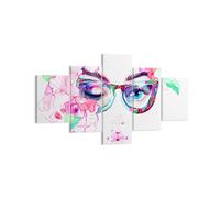Impression sur Toile 125x70cm Tableaux Lunettes de vue globe oculaire femelle