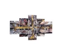 Impression sur Toile 125x70cm Tableaux Metropolis Photographie Aérienne Rue