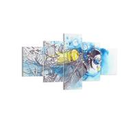 Impression sur Toile 125x70cm Tableaux Plongeur Poissons passe-temps
