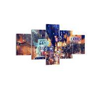 Impression sur Toile 125x70cm Tableaux Voiture personnes restaurant vie nocturne