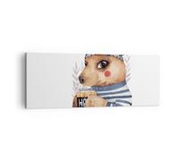Impression sur Toile 140x50cm Tableaux Anthropomorphisation Ours Pour Enfants
