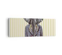 Impression sur Toile 140x50cm Tableaux Elephant Costume Abstraction illustration