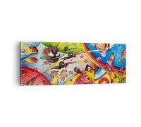 Impression sur Toile 140x50cm Tableaux Enfant espace vaisseau spatial glace