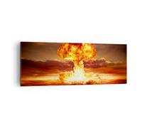 Impression sur Toile 140x50cm Tableaux Guerre bombe nu ire champignon