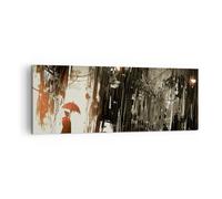 Impression sur Toile 140x50cm Tableaux Image apocalypse pluie parapluie Mystère