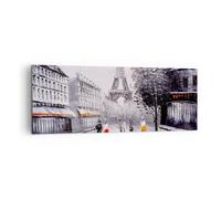 Impression sur Toile 140x50cm Tableaux Image Architecture paris eiffle france