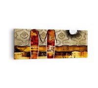 Impression sur Toile 140x50cm Tableaux Image Couple afrique désert folklore