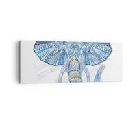 Impression sur Toile 140x50cm Tableaux Image Elephant modèles faune afrique