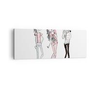 Impression sur Toile 140x50cm Tableaux Image Filles mode tendances rencontre