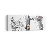 Impression sur Toile 140x50cm Tableaux Image Job humain marionette Illustration