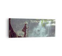 Impression sur Toile 140x50cm Tableaux Image Photo Asie Garçon Chute D'Eau