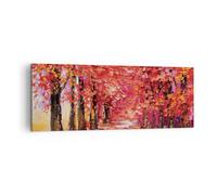 Impression sur Toile 140x50cm Tableaux Image Photo Automne Parc Avenue
