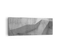 Impression sur Toile 140x50cm Tableaux Image Photo Béton Mur Gris Art Decoration