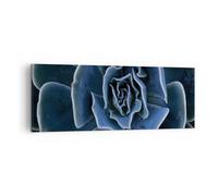 Impression sur Toile 140x50cm Tableaux Image Photo Bleu Cactus Fleur Decoration