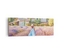 Impression sur Toile 140x50cm Tableaux Image Photo Boho Bruyères Femme