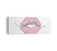 Impression sur Toile 140x50cm Tableaux Image Photo Bouche Image Moderne