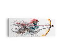 Impression sur Toile 140x50cm Tableaux Image Photo Bow Arrow cible précision