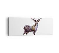Impression sur Toile 140x50cm Tableaux Image Photo Cher Animal Sauvage Forêt