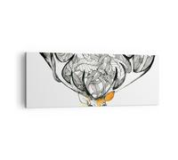 Impression sur Toile 140x50cm Tableaux Image Photo Cher sauvage floral forêt