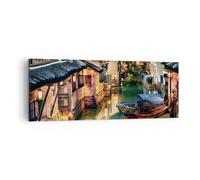 Impression sur Toile 140x50cm Tableaux Image Photo Chinois Ville Nuit Decoration