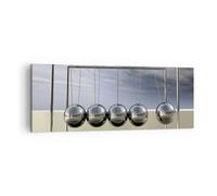 Impression sur Toile 140x50cm Tableaux Image Photo Chrome balles science