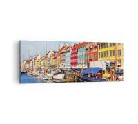 Impression sur Toile 140x50cm Tableaux Image Photo Copenhague Nahavn Navires