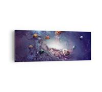 Impression sur Toile 140x50cm Tableaux Image Photo Cosmos Planètes Les étoiles