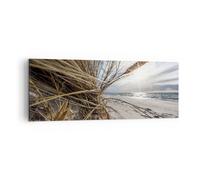 Impression sur Toile 140x50cm Tableaux Image Photo Côte Perspective Herbe