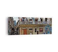 Impression sur Toile 140x50cm Tableaux Image Photo Cuba La Havane Balcon