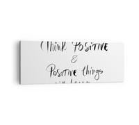 Impression sur Toile 140x50cm Tableaux Image Photo Devise Pensée Positivement