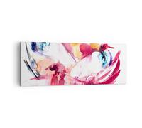 Impression sur Toile 140x50cm Tableaux Image Photo femme fleur été lune de miel