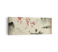 Impression sur Toile 140x50cm Tableaux Image Photo Fleur Cerises Japon