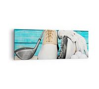 Impression sur Toile 140x50cm Tableaux Image Photo golf balle herbe sports