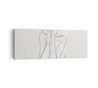Impression sur Toile 140x50cm Tableaux Image Photo Graphiques Femme Lumière
