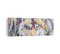 Impression sur Toile 140x50cm Tableaux Image Photo Huile Loup Chien Decoration