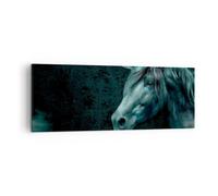 Impression sur Toile 140x50cm Tableaux Image Photo Infographie cheval corne