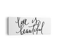 Impression sur Toile 140x50cm Tableaux Image Photo La vie est belle Decoration