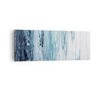 Impression sur Toile 140x50cm Tableaux Image Photo L'Abstraction Ecchymose Bleu