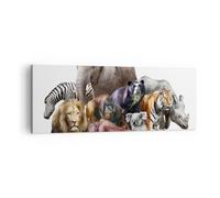 Impression sur Toile 140x50cm Tableaux Image Photo Les animaux koala lion singe
