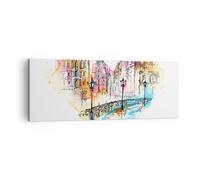 Impression sur Toile 140x50cm Tableaux Image Photo lieu ville Architecture coeur