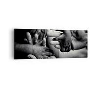 Impression sur Toile 140x50cm Tableaux Image Photo Mains Tolérance Communauté