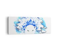 Impression sur Toile 140x50cm Tableaux Image Photo Ours glace hiver arctique