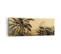 Impression sur Toile 140x50cm Tableaux Image Photo Palmiers Forest Des Pluies