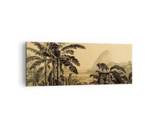 Impression sur Toile 140x50cm Tableaux Image Photo Palmiers Forest Des Pluies