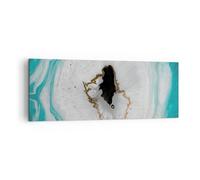 Impression sur Toile 140x50cm Tableaux Image Photo Renversé Tache Turquoise
