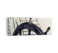 Impression sur Toile 140x50cm Tableaux Image Photo Roue bateau bateau voyage