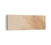 Impression sur Toile 140x50cm Tableaux Image Photo Sable Ombre Feuilles