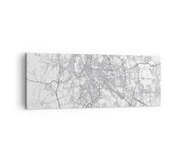 Impression sur Toile 140x50cm Tableaux Image Photo Ville Carte Rome Decoration